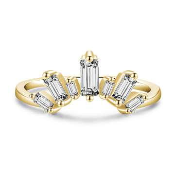 925 Sterling Silver Ring Trendy Gold Plated Rings